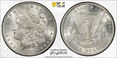 1880 $1 VAM 10, 8/7 Bit MS62