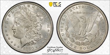 1880 $1 VAM 10, 8/7 Bit MS63