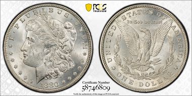 1880 $1 VAM 10, 8/7 Bit MS63