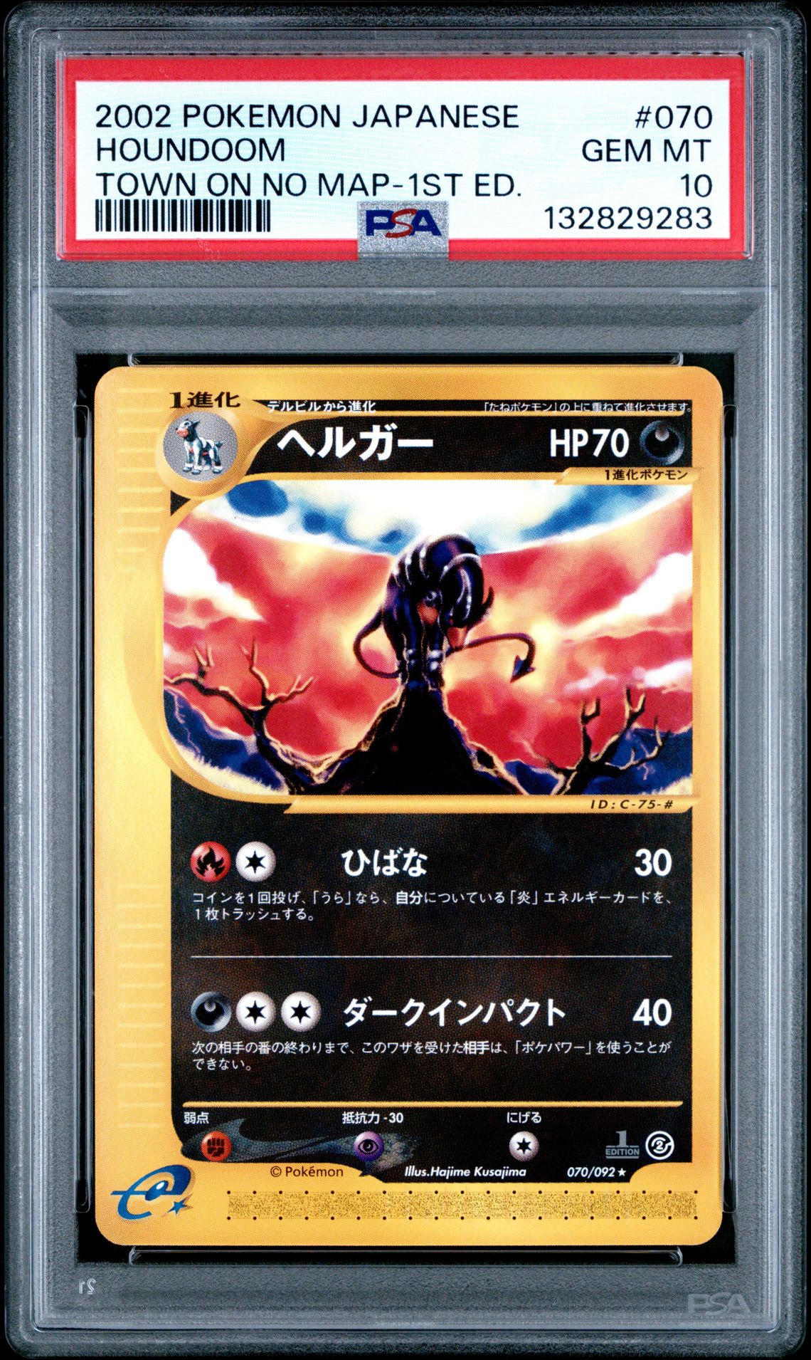 2002 Pokemon Skyridge 1ST ED. #070 Houndoom front