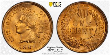 1904 1C MS66+ RD
