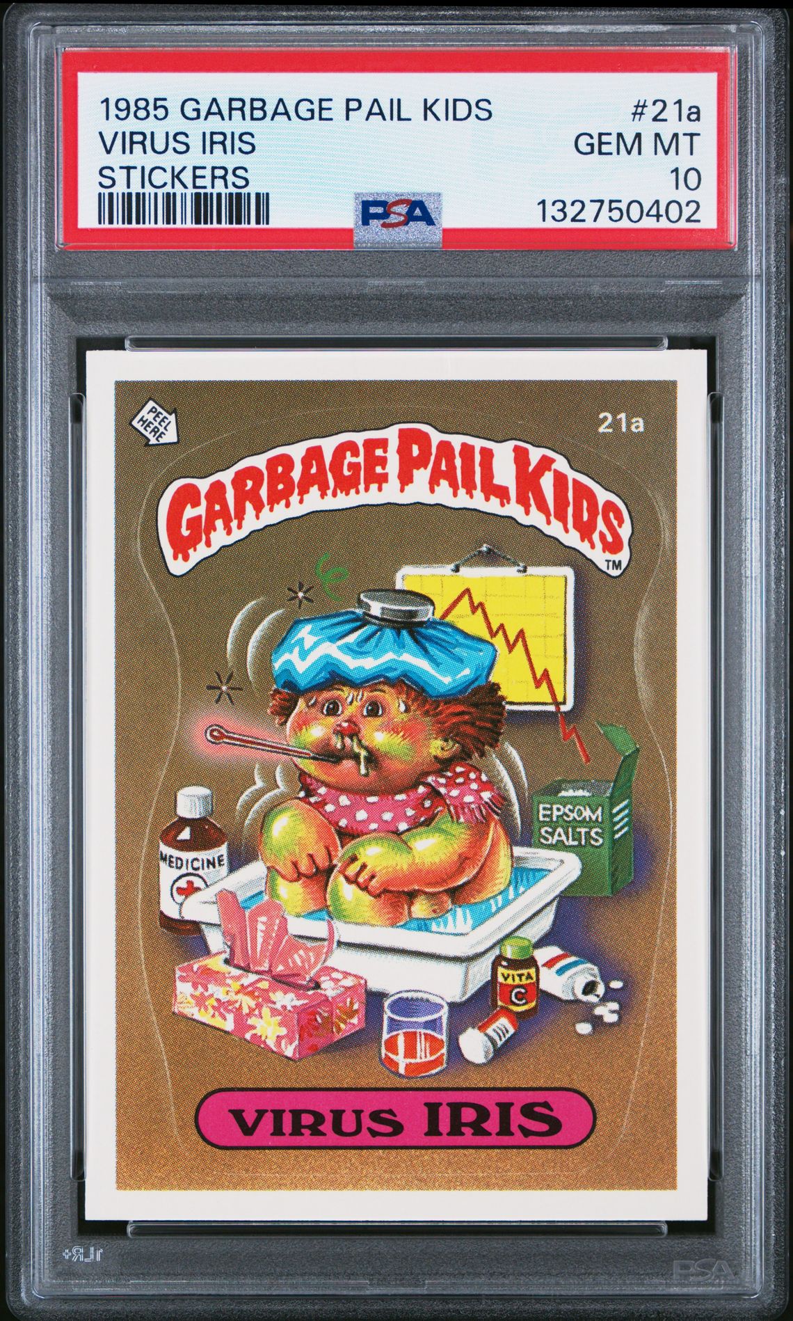 1985 Topps Garbage Pail Kids #21A Virus Iris front
