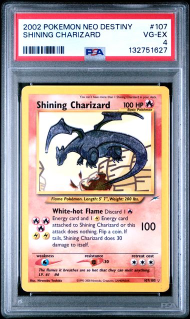 2002 POKEMON NEO DESTINY #107 SHINING CHARIZARD (PSA 4) (PSA 4) – 132751627