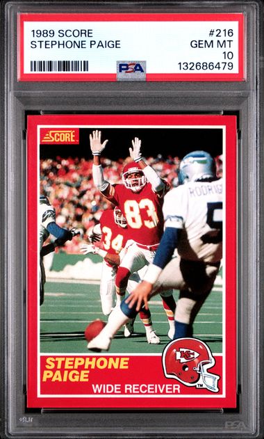 1989 Score #216 Stephone Paige front