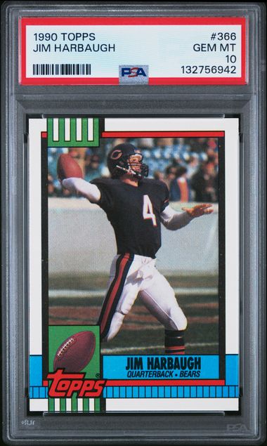 1990 Topps #366 Jim Harbaugh front