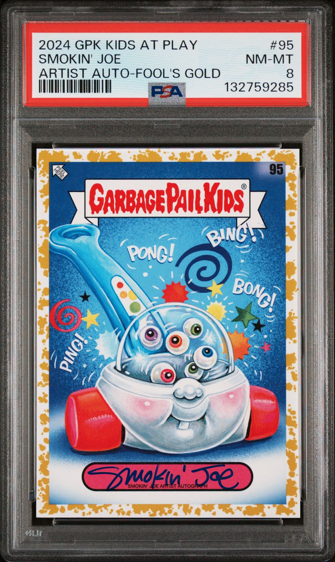 2024 Garbage Pail Kids TOPPS GARBAGE PAIL KIDS: KIDS AT PLAY Gold #95 Smokin' Joe front