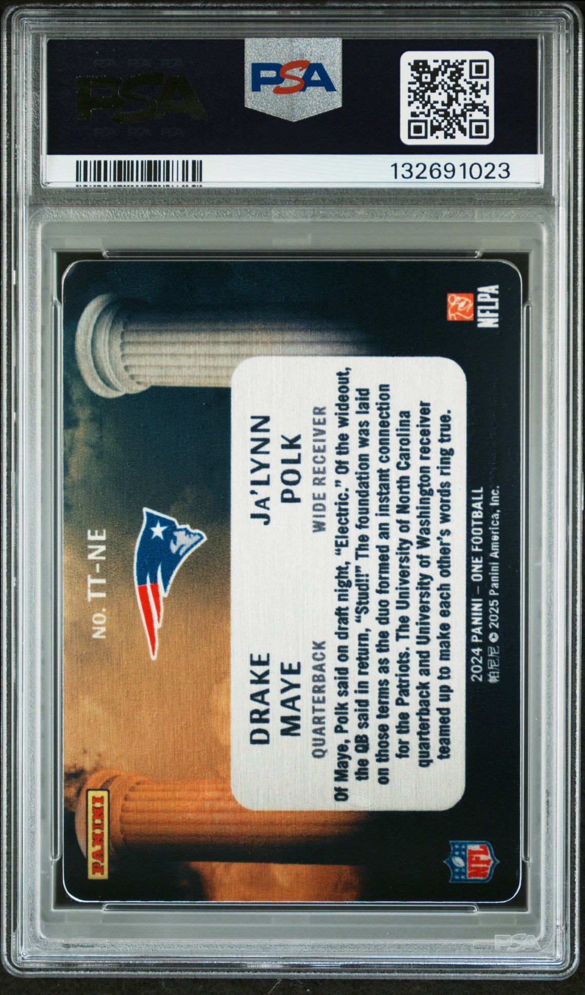 2024 PANINI ONE TEAM TITANS MAYE/POLK  TT-NE GEM MT 10 back