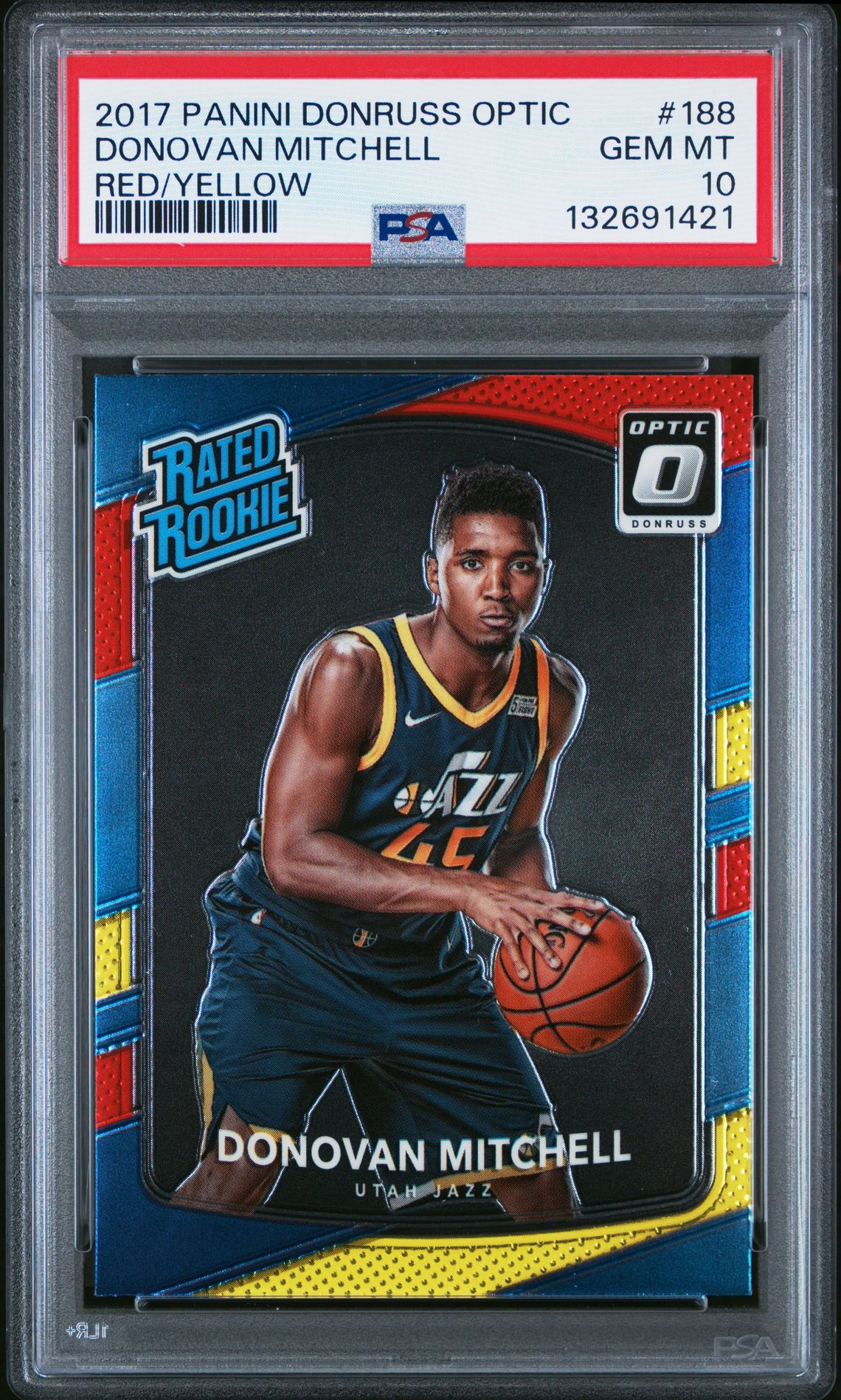 2017 Panini PANINI DONRUSS OPTIC Holo #188 Donovan Mitchell front