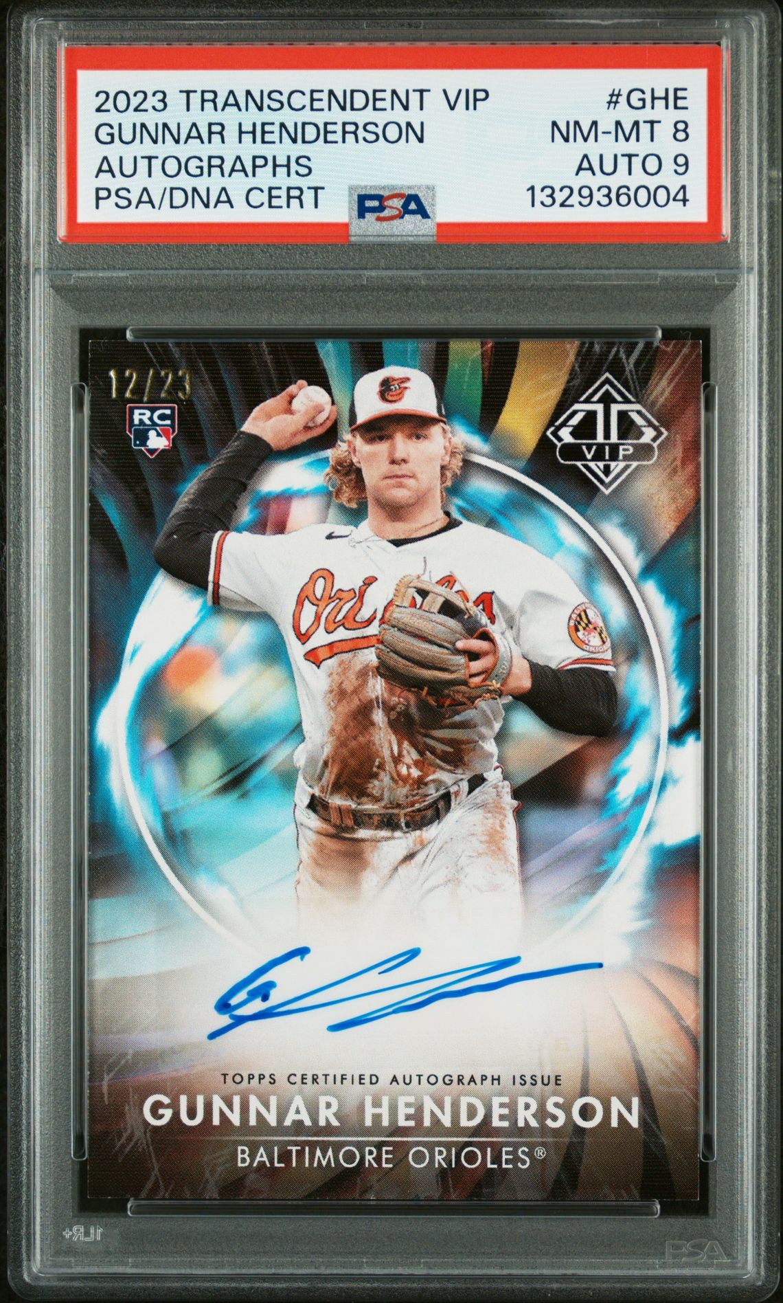 2023 Topps TOPPS TRANSCENDENT COLLECTION VIP AUTOGRAPHS #GHE Gunnar Henderson front