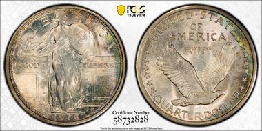 1916 25C Standing Liberty MS67