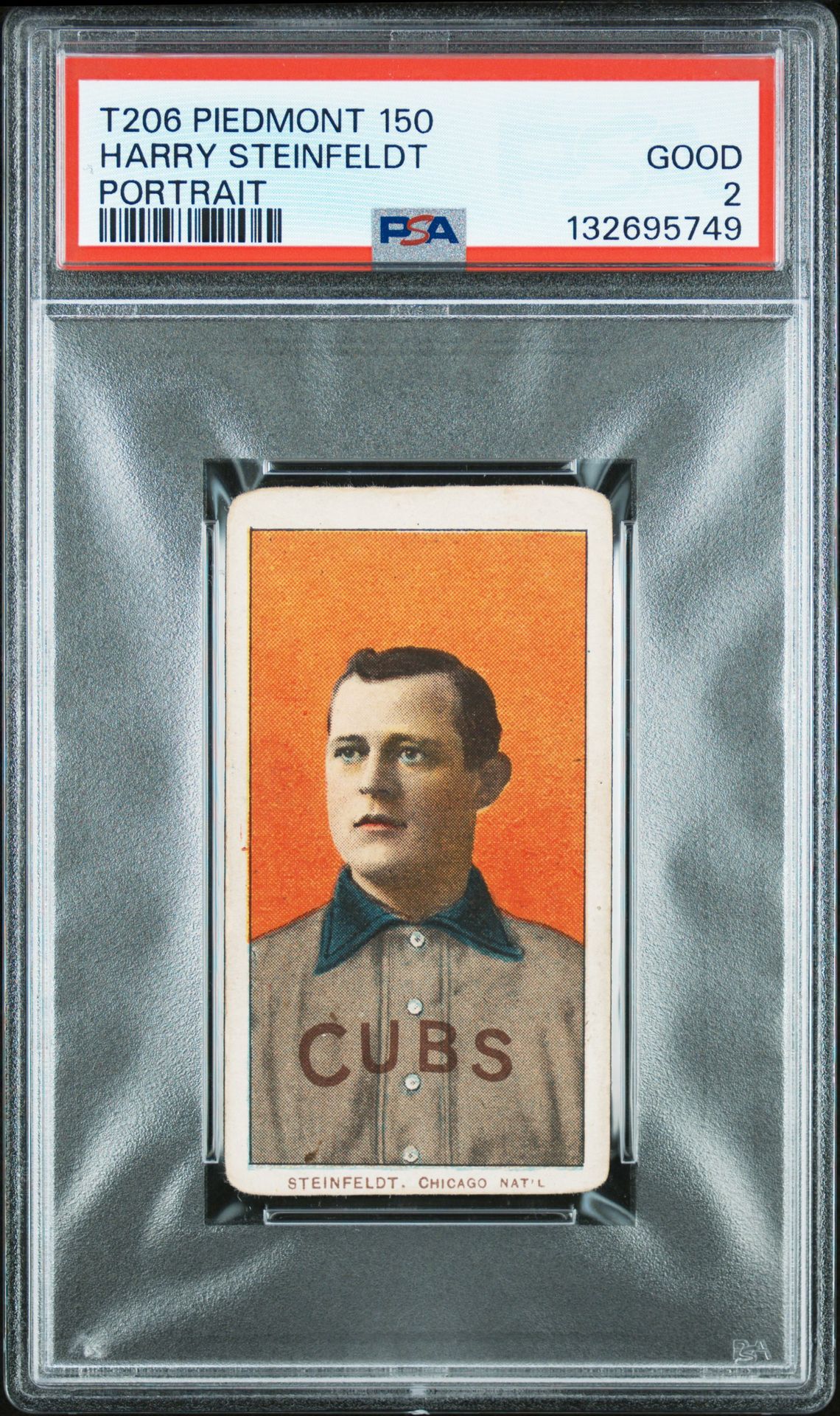 1909-11 T206 PIEDMONT 150 PORTRAIT Harry Steinfeldt front