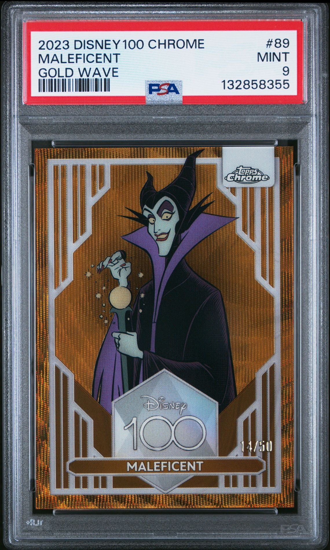 2023 Topps TOPPS CHROME DISNEY100 Wave #89 Maleficent front