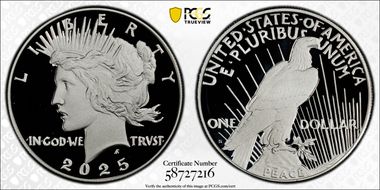 2025-S $1 Peace Dollar First Strike PR69DCAM
