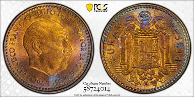 1953 Peseta (1961) MS64