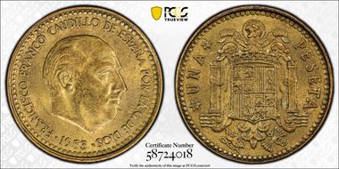 1953  Peseta (1963) MS63