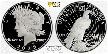 2025-S $1 Peace Dollar First Strike PR69DCAM