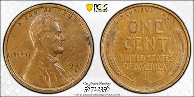 1909-S VDB 1C AU55BN