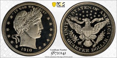 1910 25C PR67CAM