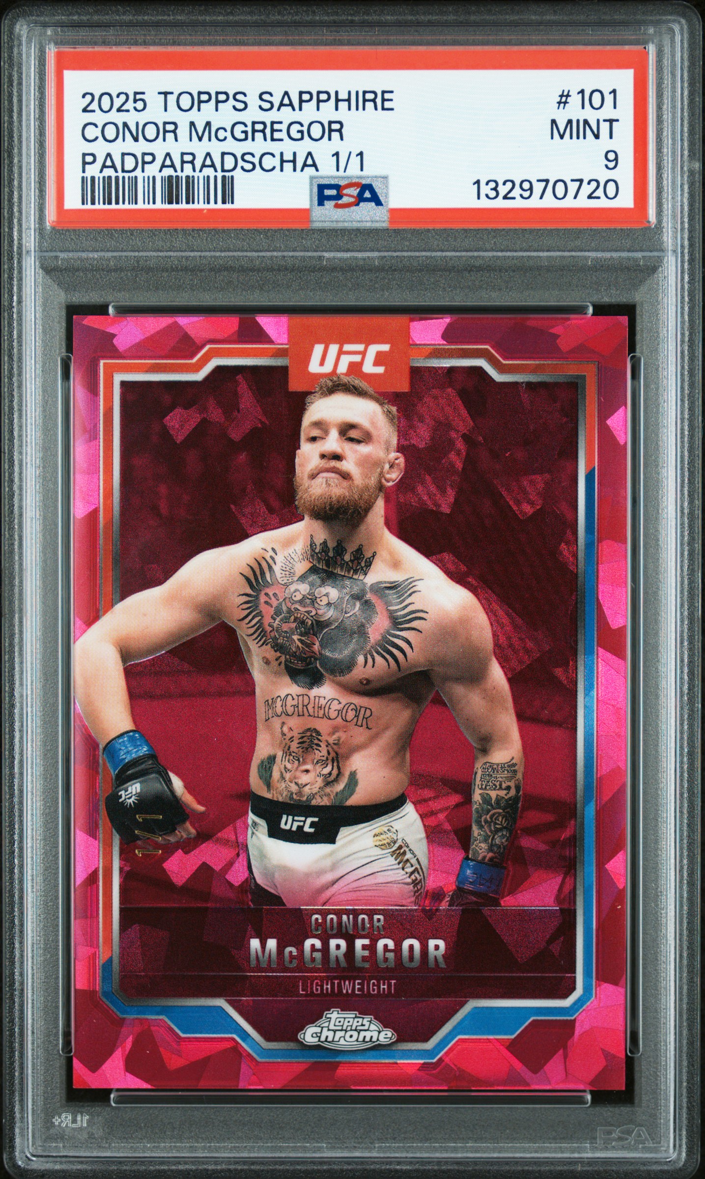 Jaxed's 2025 Topps Chrome Sapphire Ufc Conor Mcgregor Padparadscha