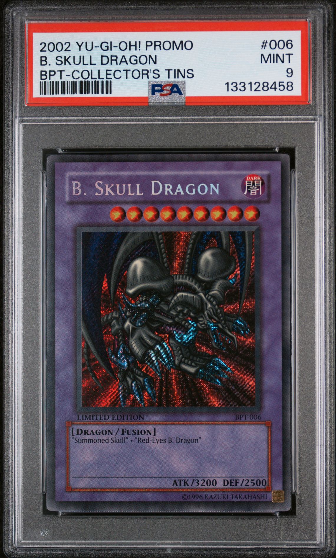 2002 Yu-Gi-Oh! YU-GI-OH! PROMO BPT-COLLECTOR'S TINS #006 B. Skull Dragon front