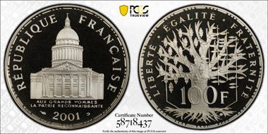 2001 100 Fr Pantheon Gad-898 PR69DCAM