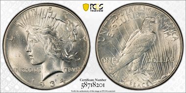 1934 $1 MS65