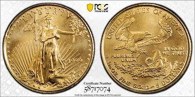 1999 $5 Gold Eagle MS69