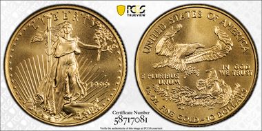 1999 $10 Gold Eagle MS69