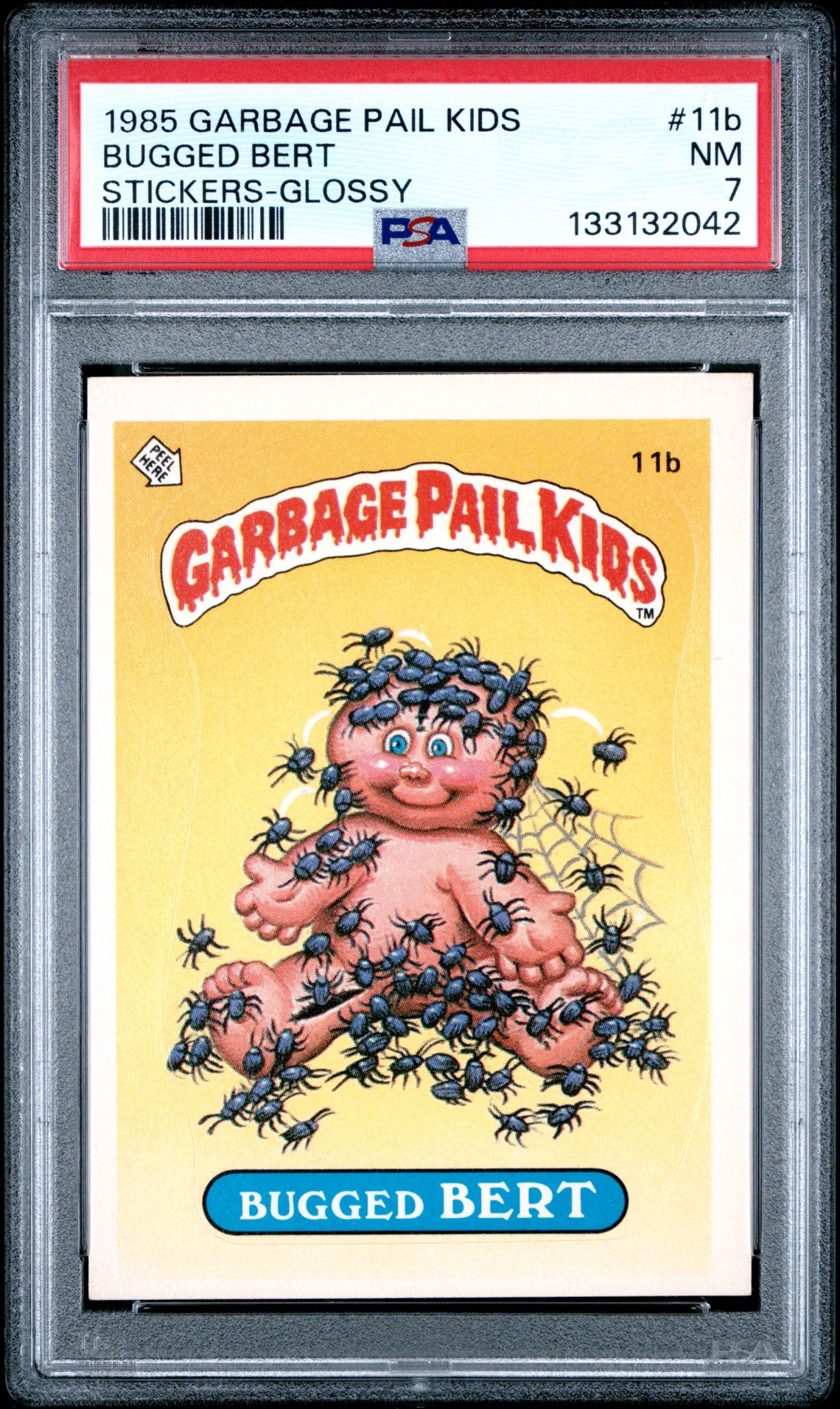 1985 Topps GARBAGE PAIL KIDS STICKERS #11B Bugged Bert front