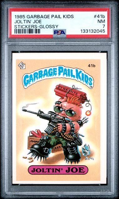1985 Topps Garbage Pail Kids Series 1 Stickers/Base-Glossy #41B Joltin' Joe front
