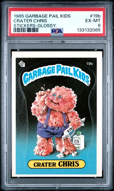 1985 Topps Garbage Pail Kids Series 1 Stickers/Base-Glossy #19B Crater Chris front