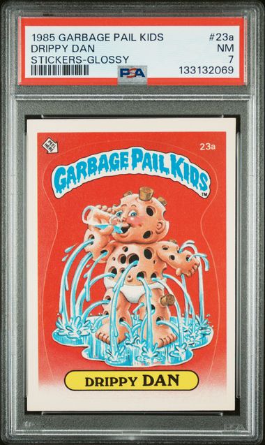 1985 Topps Garbage Pail Kids Series 1 Stickers/Base-Glossy #23A Drippy Dan front