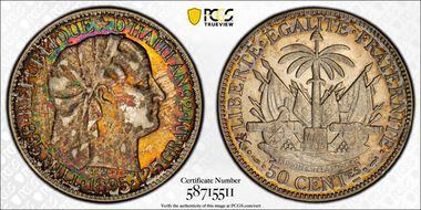 1895 50C AU58