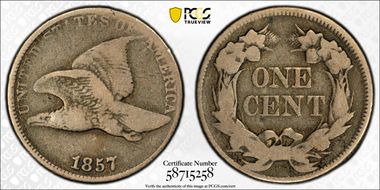 1857 1C Flying Eagle VG8