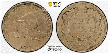 1857 1C Flying Eagle N1