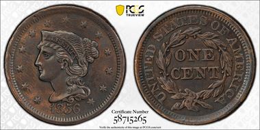 1856 1C Slanted 5 N1BN