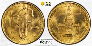 1926 $2.50 Sesquicentennial MS64