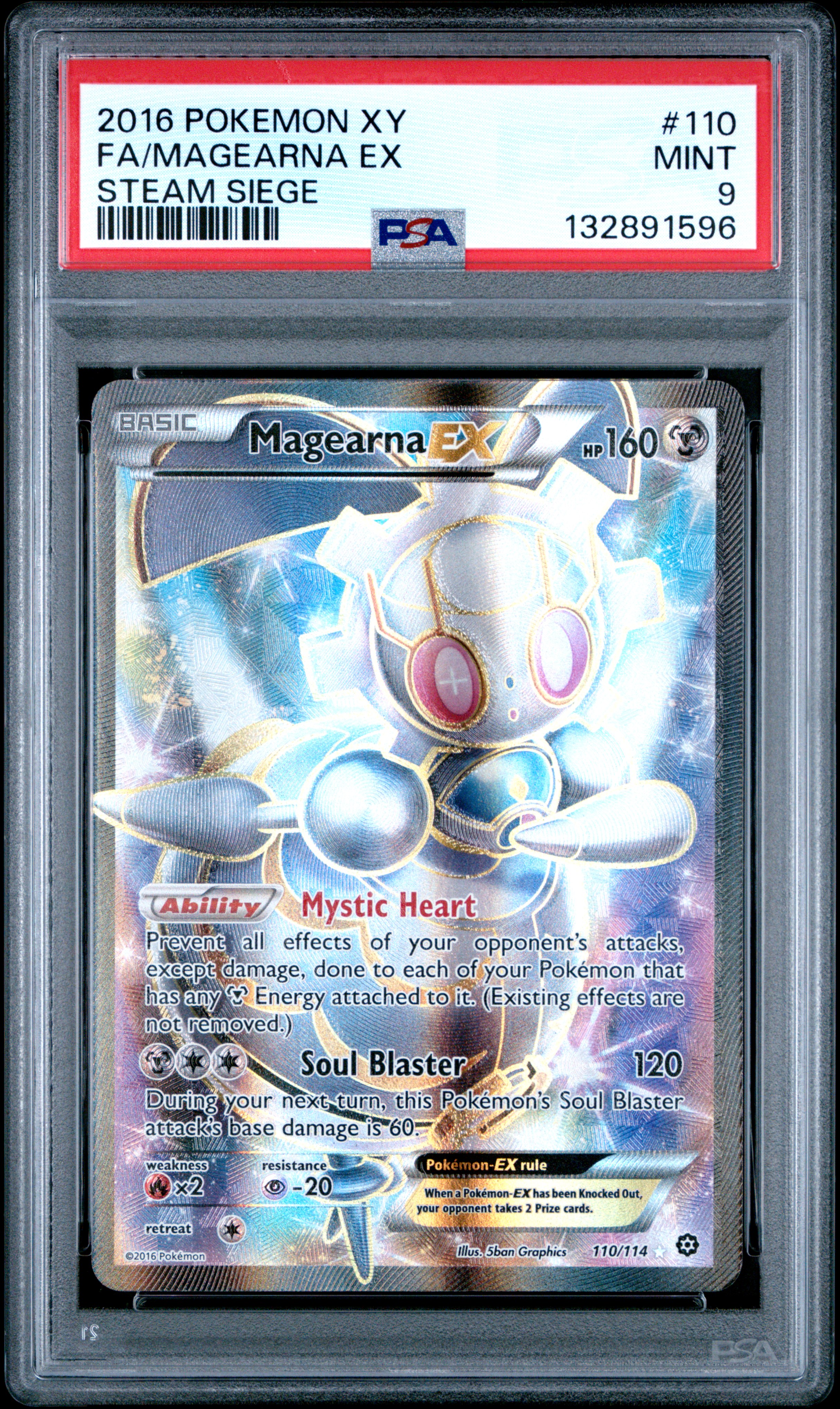 2016 #110 Full Art/Magearna EX PSA 9 XY Steam Siege