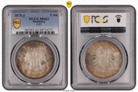1875-J 5 Mk J-62 MS63