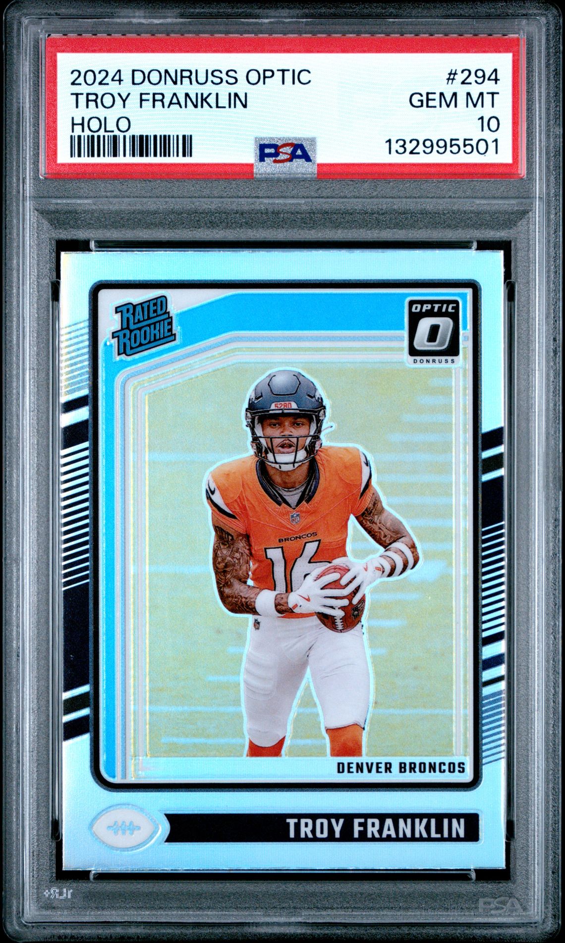 2024 Panini PANINI DONRUSS OPTIC HOLO #294 Troy Franklin front