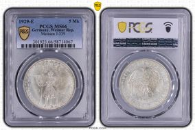 1929-E 5 Mk Meissen J-339 MS66