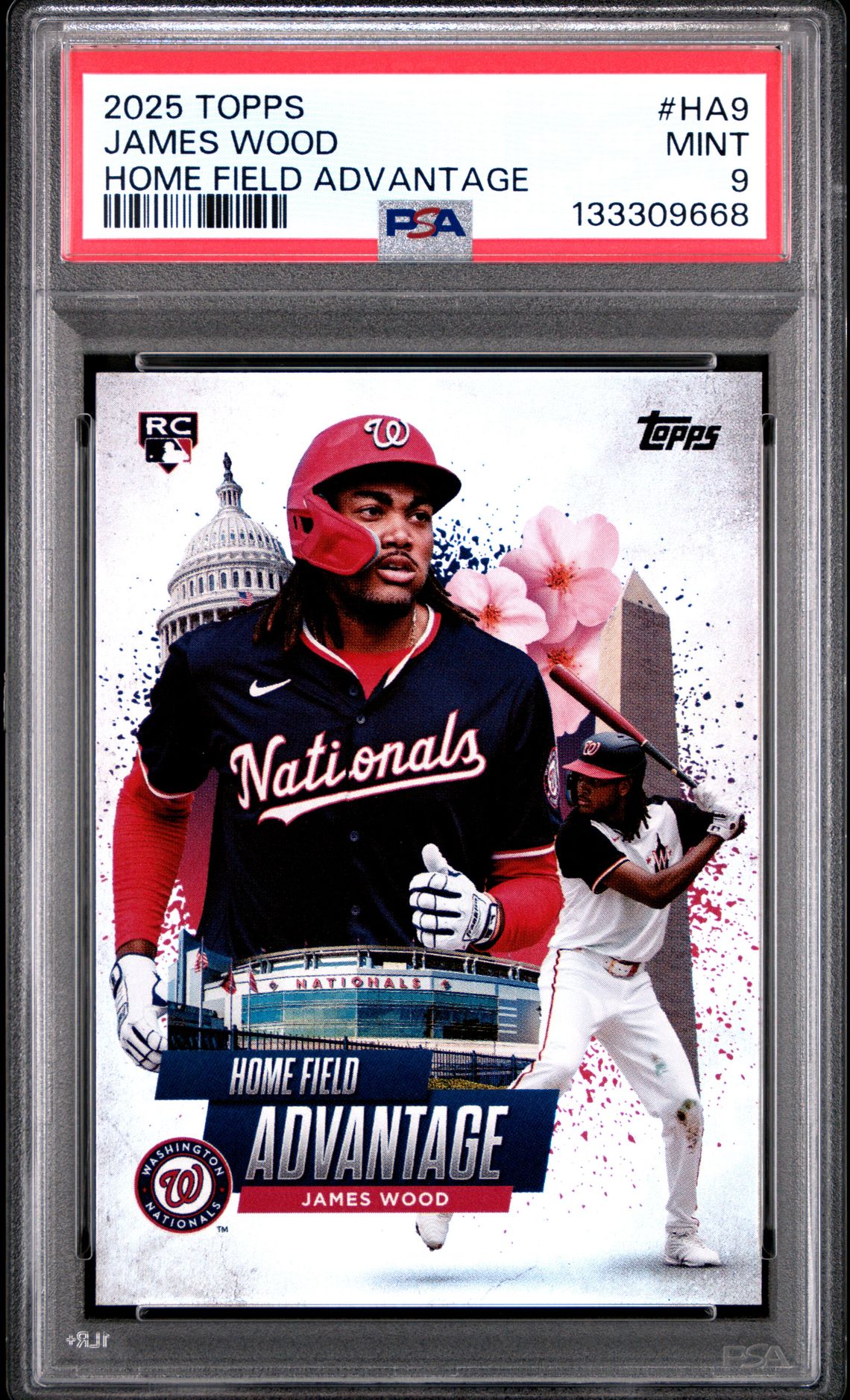 2025 Topps Home Field Advantage James Wood #Ha9 Mint 9 front