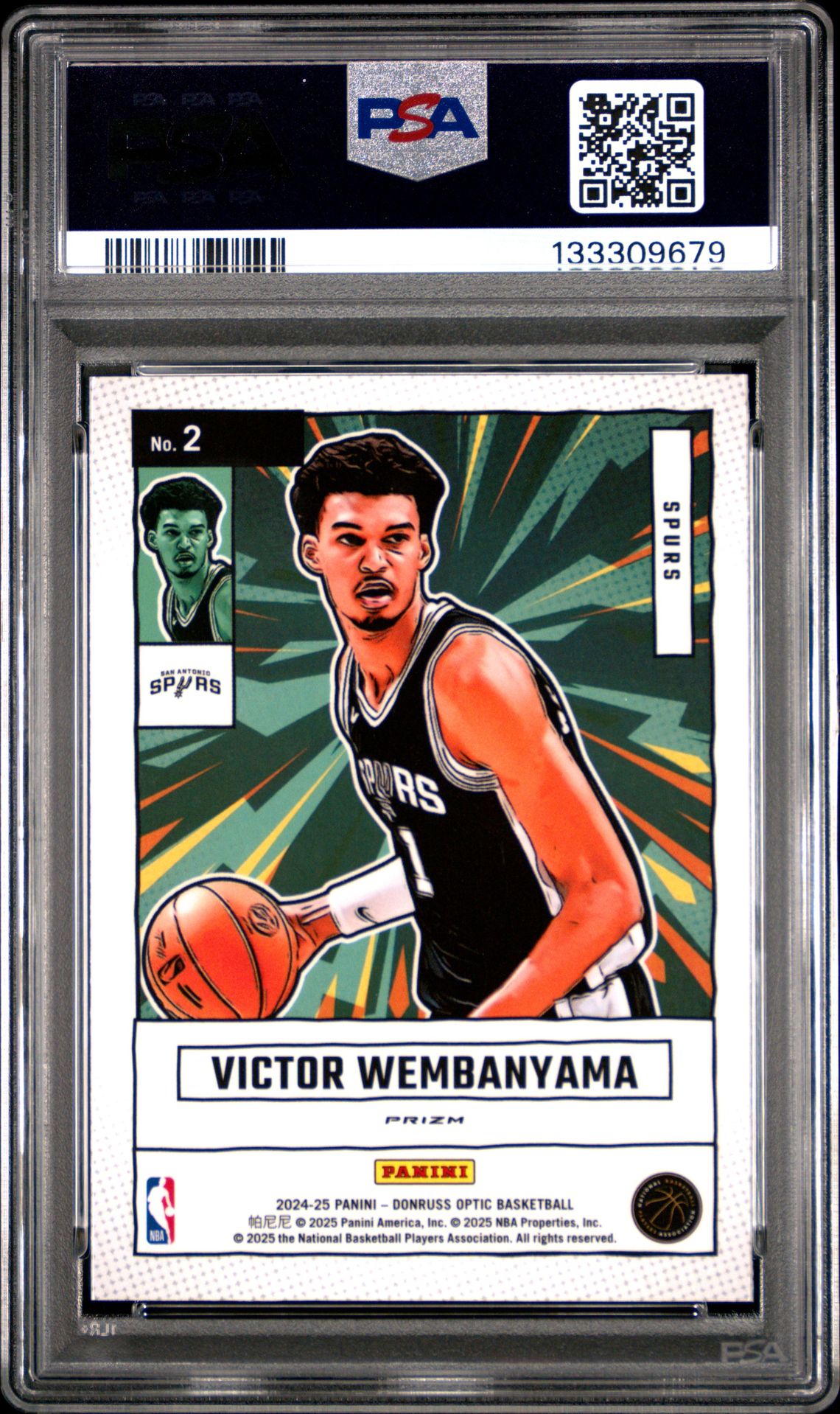 2024 Panini Donruss Optic Net Marvels Victor Wembanyama #2 (Net Marvels-Holo) Mint 9 back