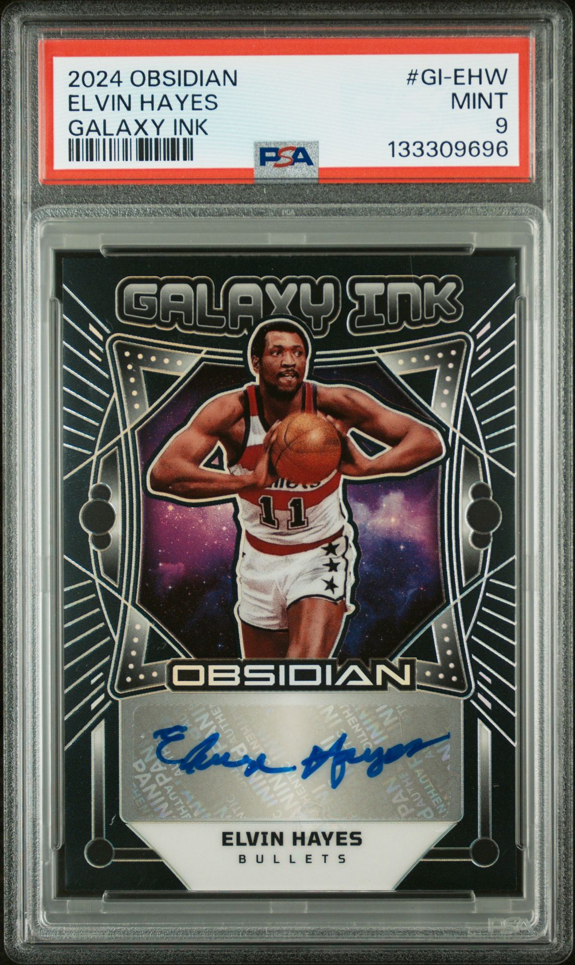 2024 Panini Obsidian Galaxy Ink Elvin Hayes #Gi-Ehw Mint 9 front