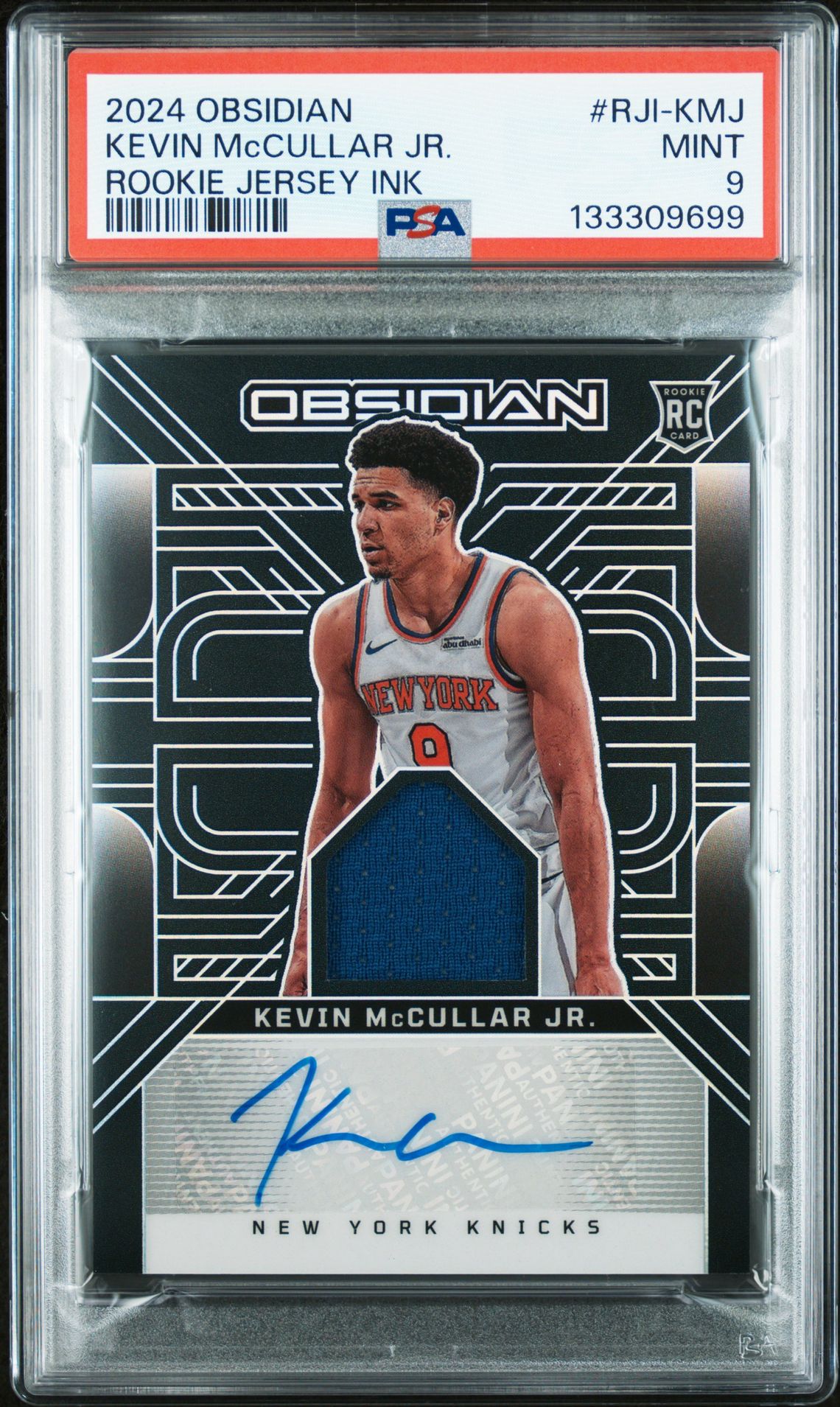 2024 Panini Obsidian Rookie Jersey Ink Kevin Mccullar Jr. #Rji-Kmj Mint 9 front