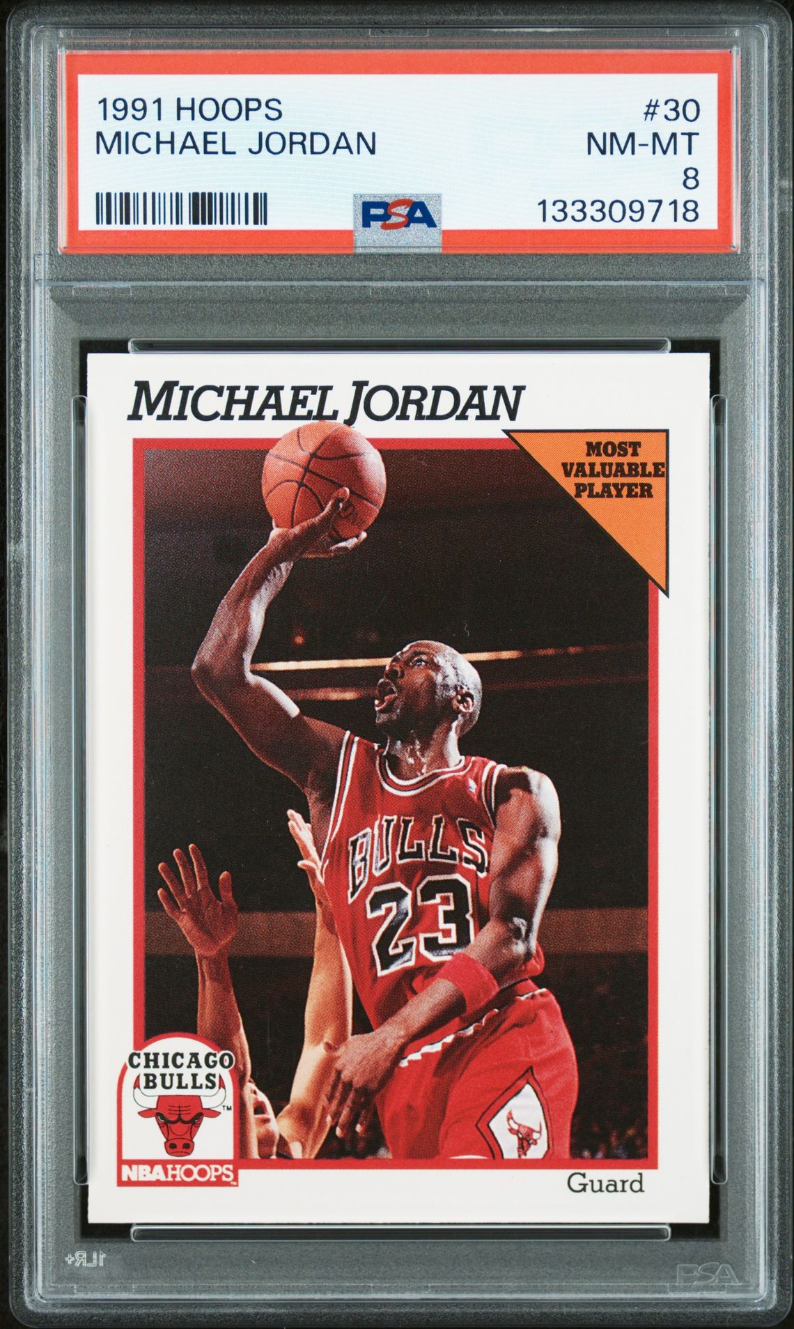 1991 Hoops Michael Jordan #30 Nm-Mt 8 front