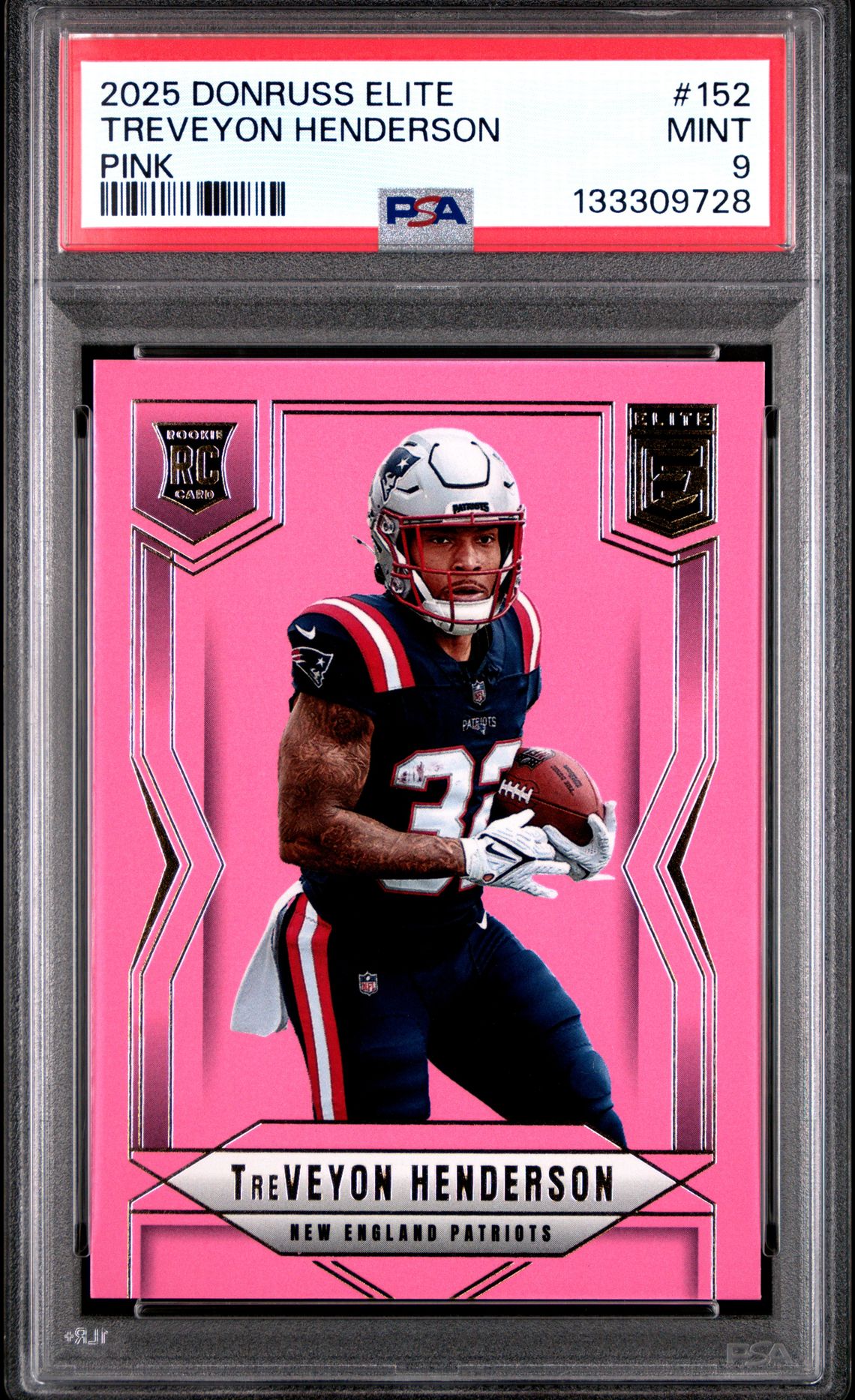 2025 Panini Donruss Elite Treveyon Henderson #152 (Pink) Mint 9 front