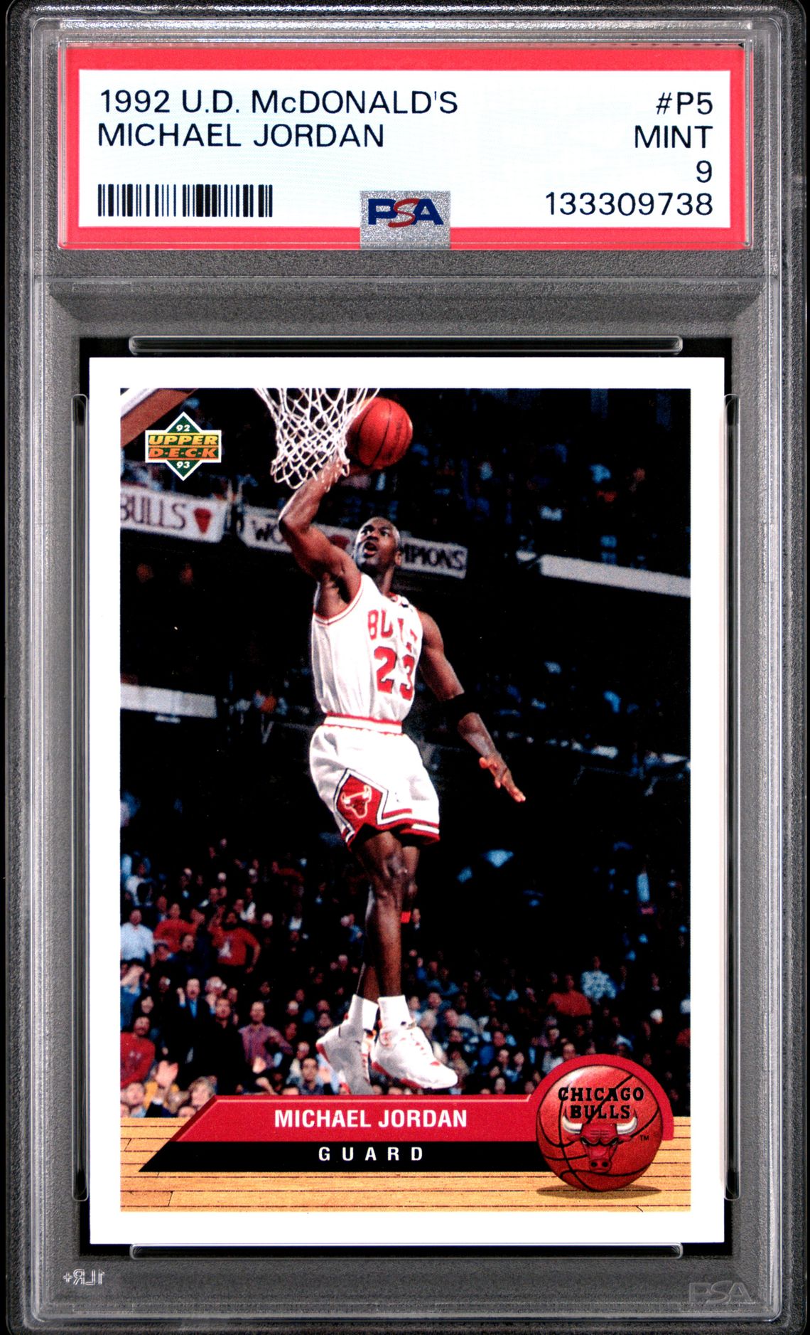 1992 Upper Deck Mcdonald's Michael Jordan #P5 Mint 9 front