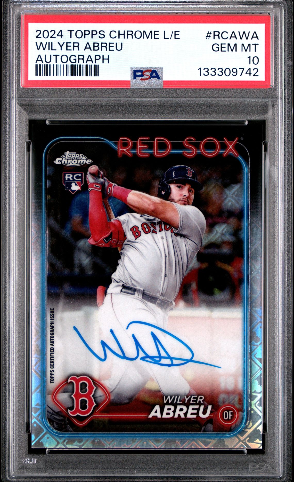 2024 Topps Chrome Logofractor Edition Mlb Refractor Chrome Autographs Wilyer Abreu #Rcawa (Autograph) Gem Mt 10 front