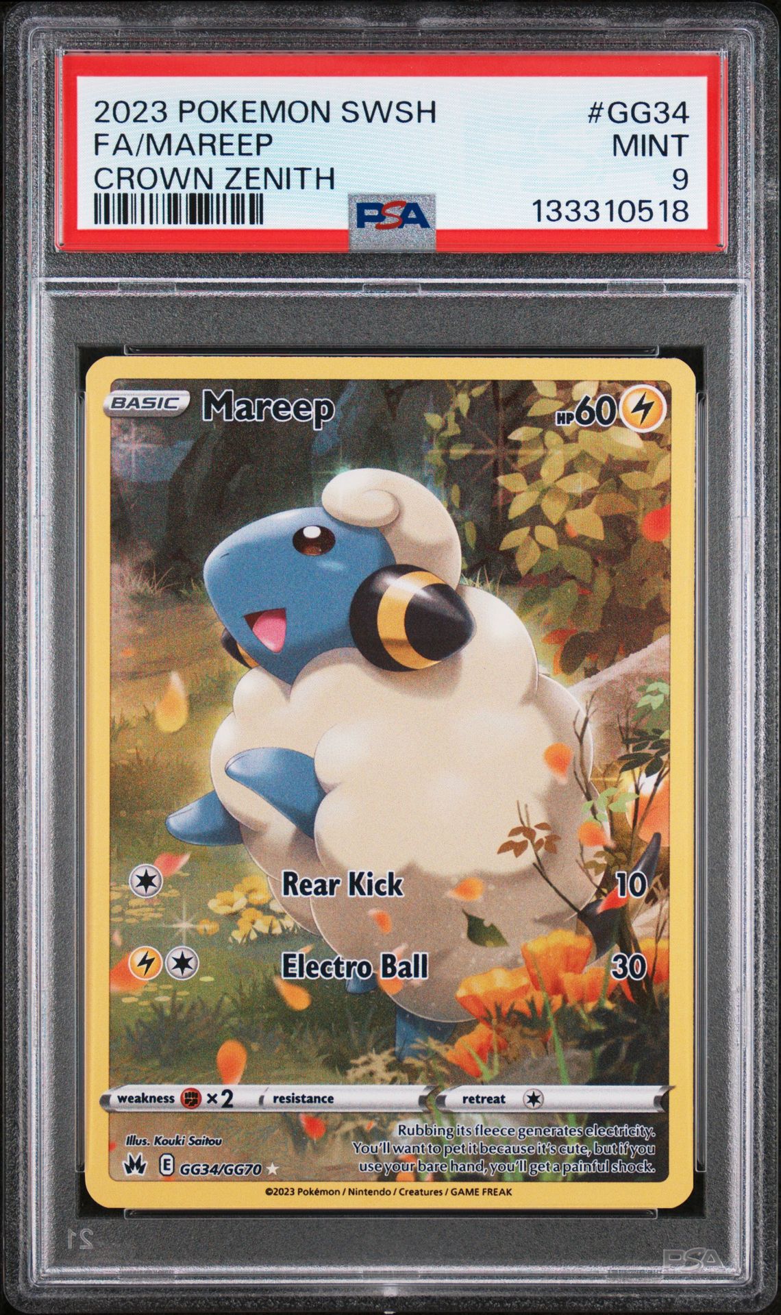 2023 Pokemon Sword And Shield Crown Zenith Fa/Mareep #Gg34 (Crown Zenith) Mint 9 front